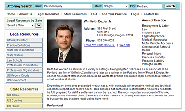 Attorney Directory, Lawyer Directory, Attorney Website, Lawyer Website